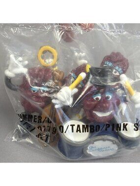 The California Raisins PVC Figures Toys 4 Piece Set Sealed Package Vintage 1988